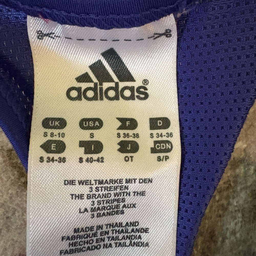 Adidas Women's Vibrant Blue Sports Bra - Picture 2 of 3